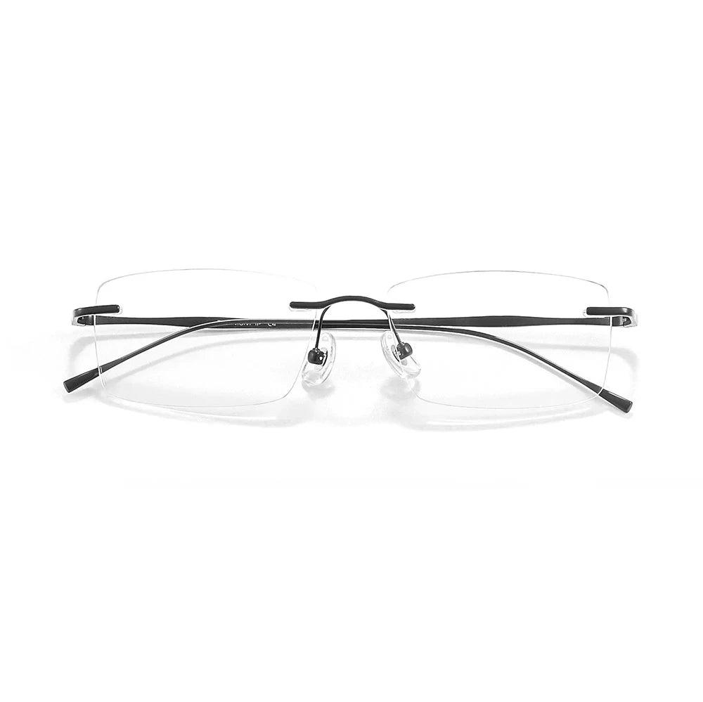 Ultra-light Pure Titanium New Rimless Glasses Frame Anti-blue Light Optical Frames Customize Prescription Eyeglasses for Men